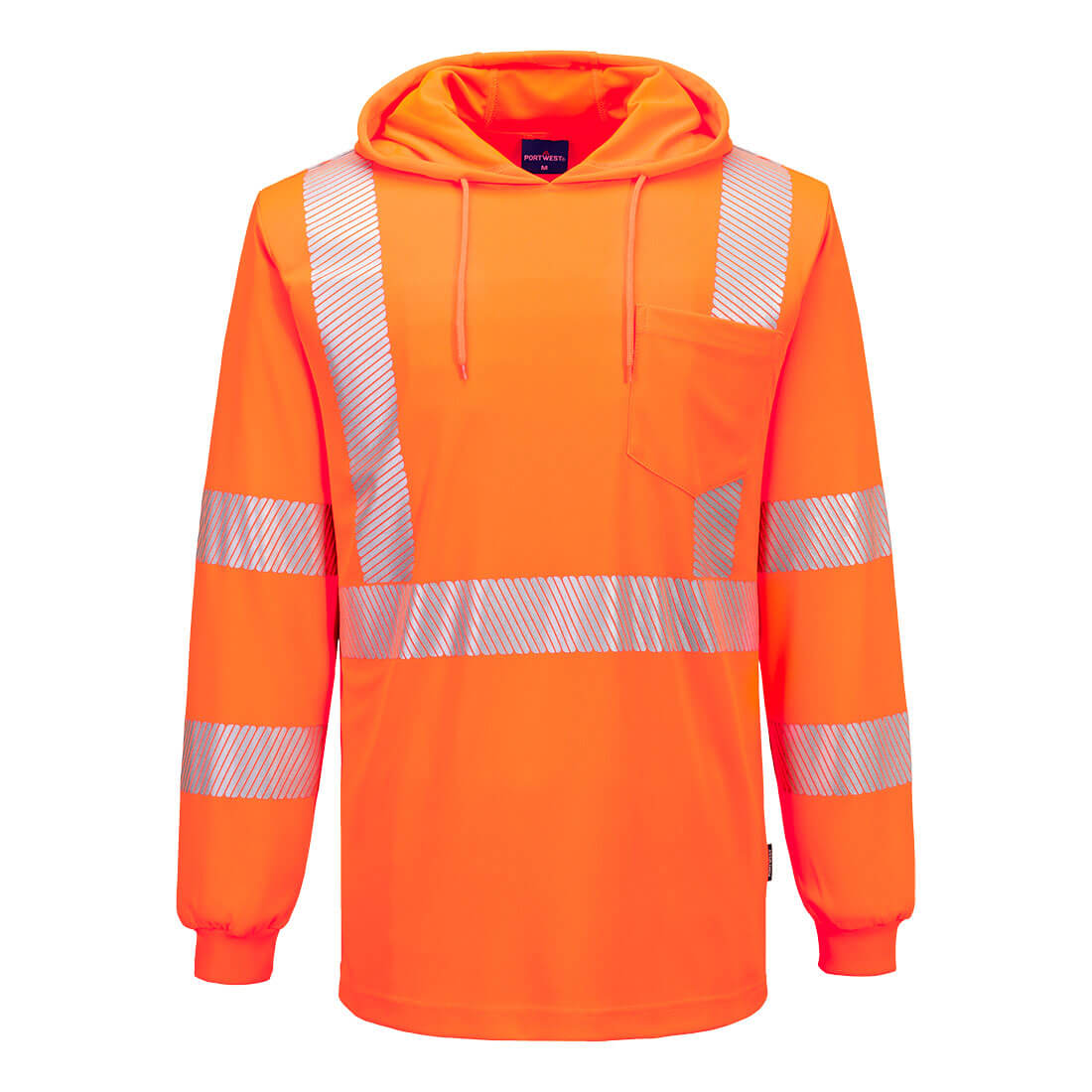 Hi-Vis Lightweight Hooded T-Shirt L/S - L042 - Portwest-0