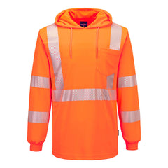 Hi-Vis Lightweight Hooded T-Shirt L/S - L042 - Portwest-0