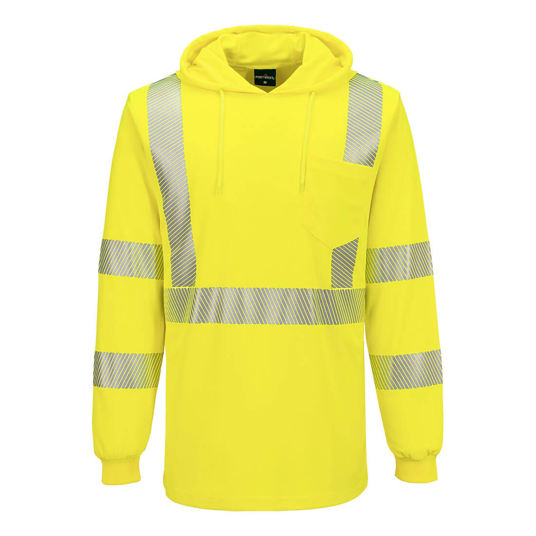 Hi-Vis Lightweight Hooded T-Shirt L/S - L042 - Portwest-1