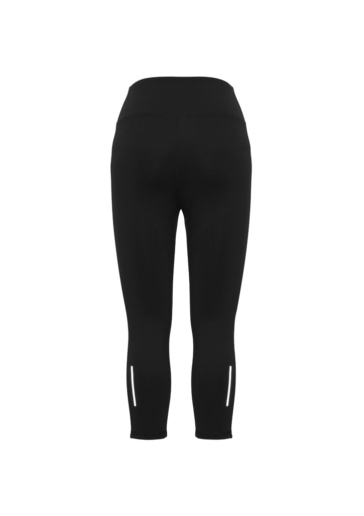 Biz Collection L513LT Flex Womens 3/4 Leggings in Black - back view