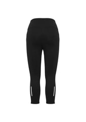 Biz Collection L513LT Flex Womens 3/4 Leggings in Black - back view