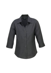 Biz Collection LB3600 Oasis Womens 3/4 Sleeve Shirt in Charcoal