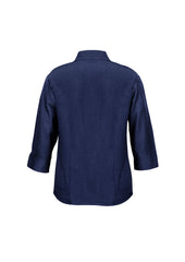 Biz Collection LB3600 Oasis Womens 3/4 Sleeve Shirt in Navy - back view