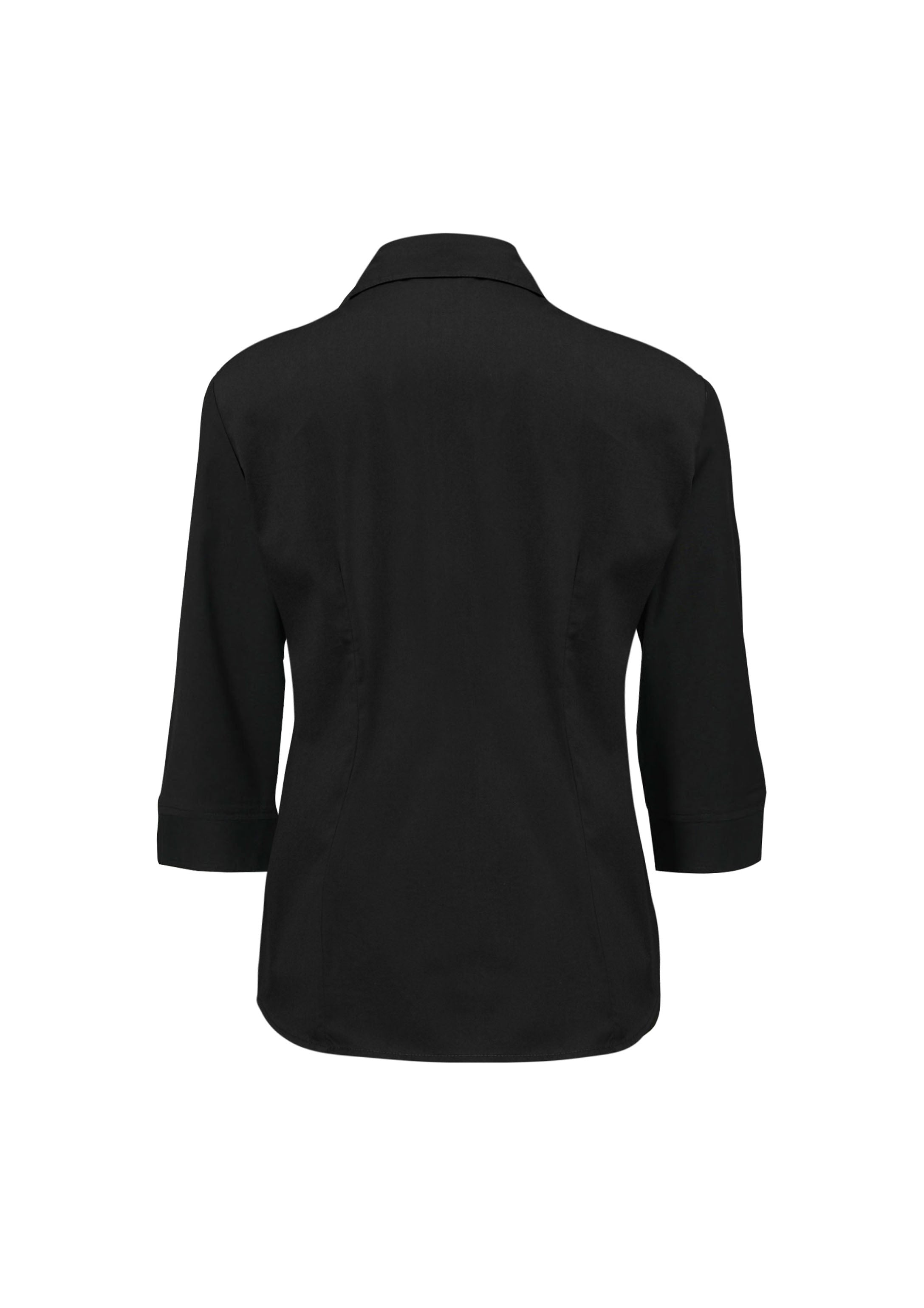 Biz Collection LB7300 Metro Womens 3/4 Sleeve Shirt in Black - back view