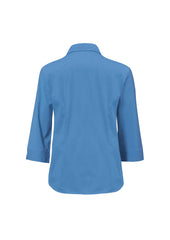 Biz Collection LB7300 Metro Womens 3/4 Sleeve Shirt in Mid Blue - back view