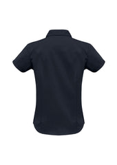 Biz Collection LB7301 Metro Womens Short Sleeve Shirt in Black - back view
