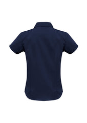 Biz Collection LB7301 Metro Womens Short Sleeve Shirt in Navy - back view