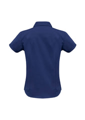 Biz Collection LB7301 Metro Womens Short Sleeve Shirt in Royal - back view