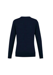 Biz Collection LC916L Roma Womens Knit Cardigan in Navy - back view