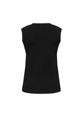 Biz Collection LV3504 V-Neck Womens Knit Vest in Black - back view