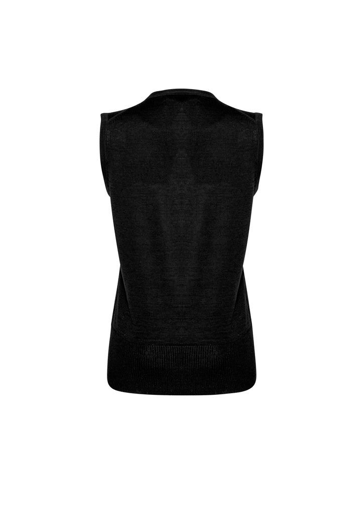 Biz Collection LV619L Milano Womens Vest in Black - back view