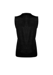 Biz Collection LV619L Milano Womens Vest in Black - back view