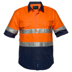 Hi-Vis Two Tone Regular Weight Short Sleeve Shirt with Tape - MA102 - Portwest-0
