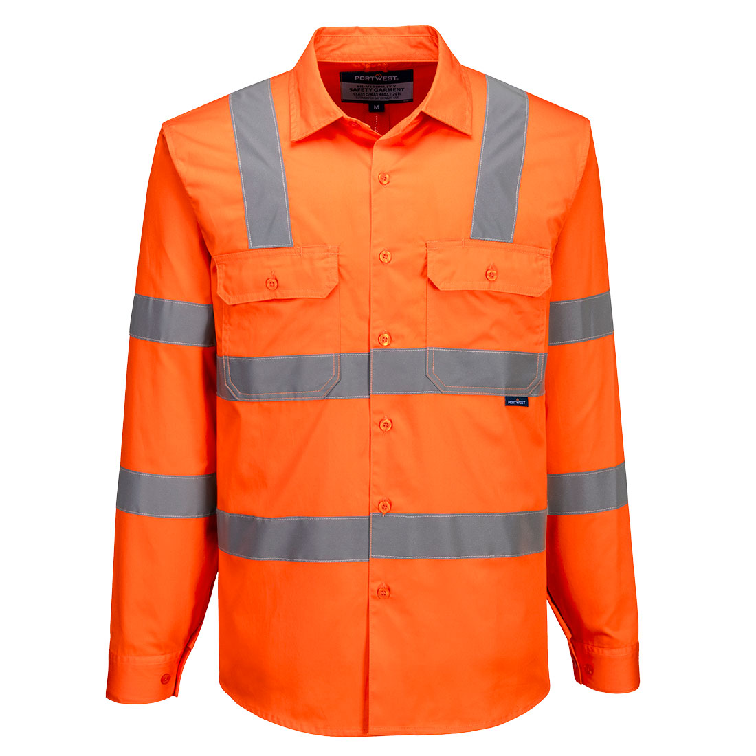 Hi-Vis Lightweight Cotton Shirt L/S - MA103 - Portwest-0