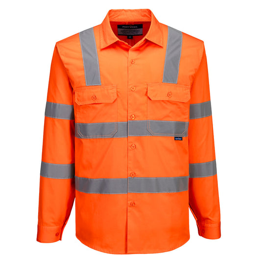 Hi-Vis Lightweight Cotton Shirt L/S - MA103 - Portwest-0