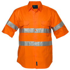 Hi-Vis Regular Weight Short Sleeve Shirt with Tape - MA192 - Portwest-0