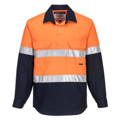 Hobart Hi-Vis Contrast 1/2 Button Shirt L/S - MC101 - Portwest-0