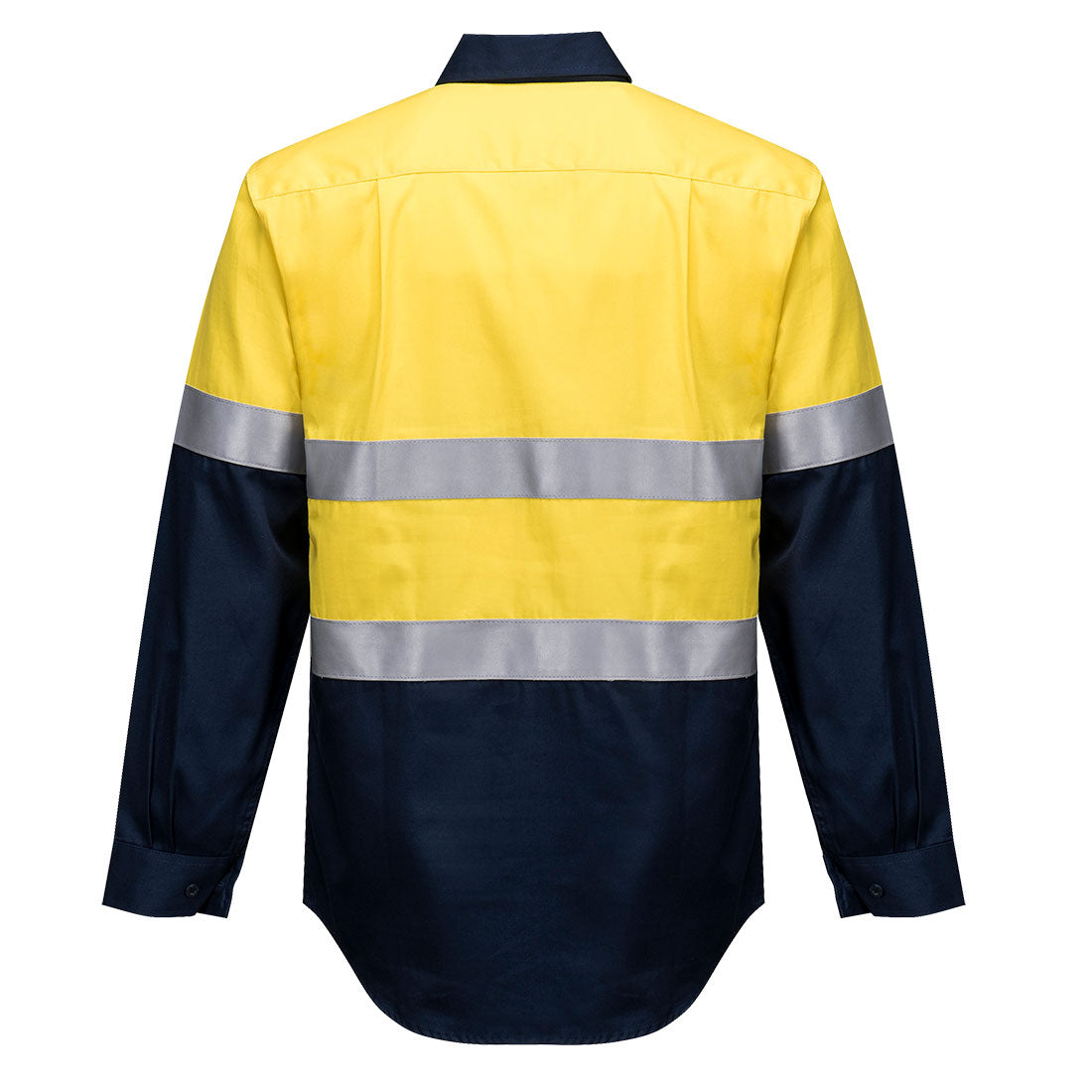 Portwest MF101 Bizflame FR Class D/N Shirt in Yellow/Navy - back view