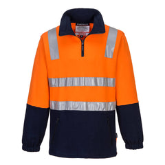 Hi-Vis Contrast 1/4 Zip Brush Fleece - MF615 - Portwest-0