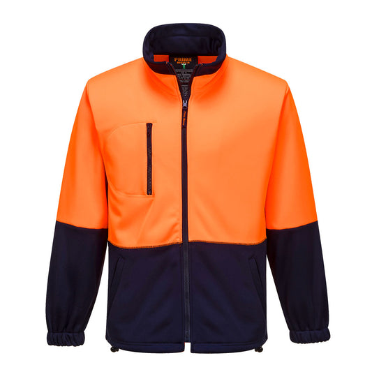 Hi-Vis Water Repellent Contrast Zipped Class D Brush Fleece - MH315 - Portwest-0