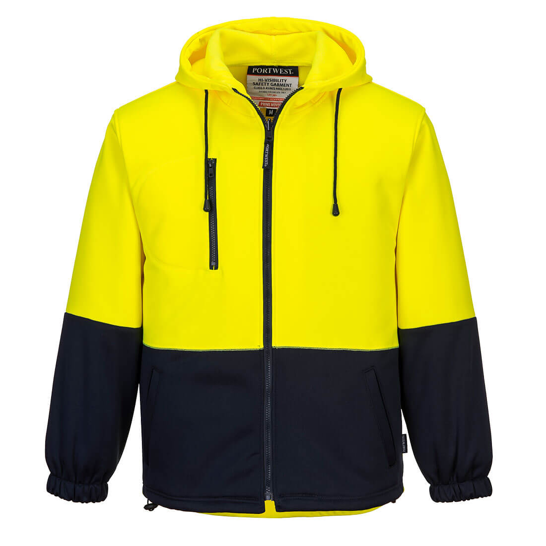 Hi-Vis Water Repellent Contrast Zipped Class D Hoodie - MH317 - Portwest-1