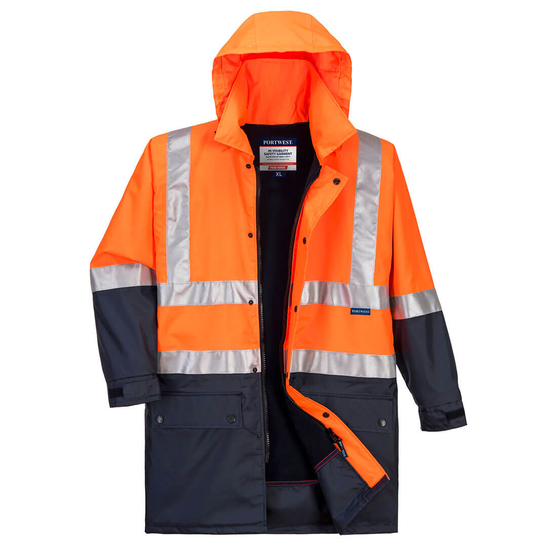 Hi-Vis Polar Fleece Lined Contrast Traffic Jacket - MJ208 - Portwest-0