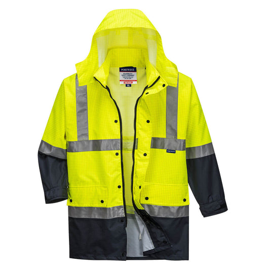 Mackay Hi-Vis Anti-Static Rain Traffic Jacket - MJ370 - Portwest-0