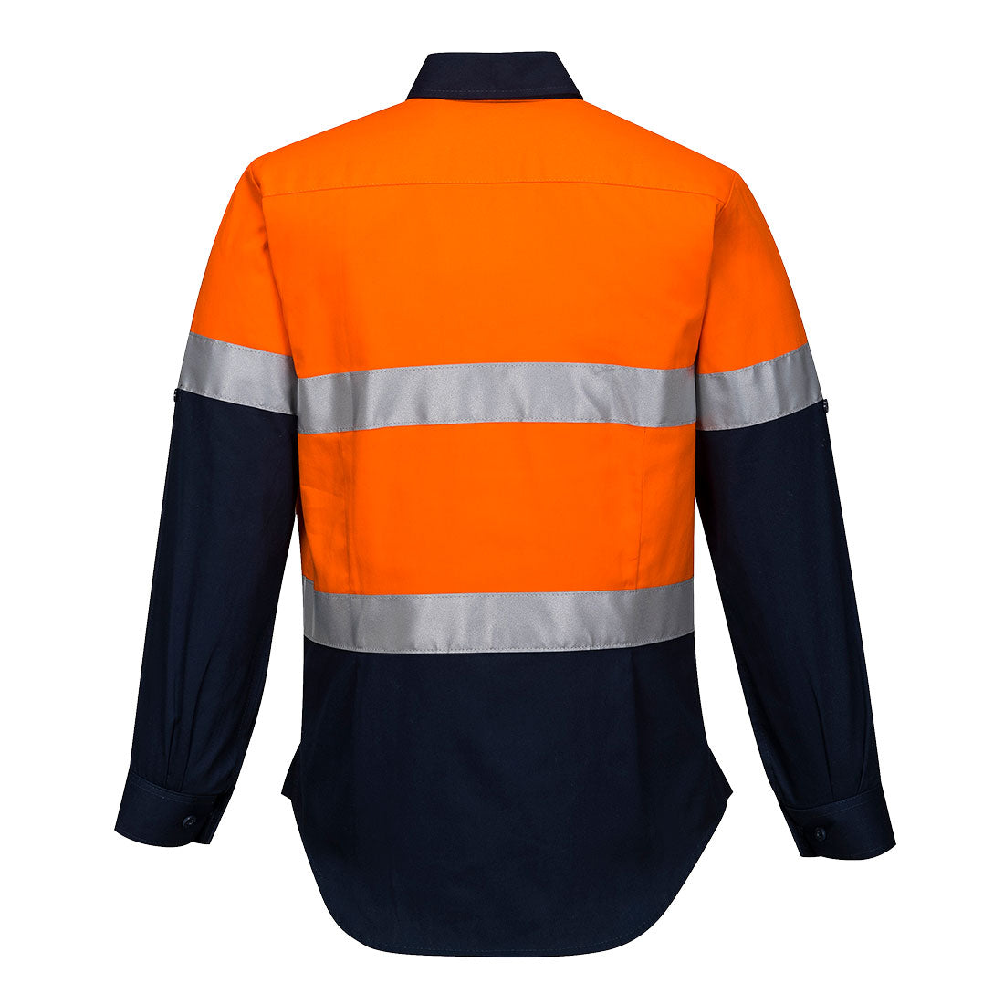 Portwest ML108 Hi-Vis Women's Contrast Shirt L/S in Orange/Navy - back view