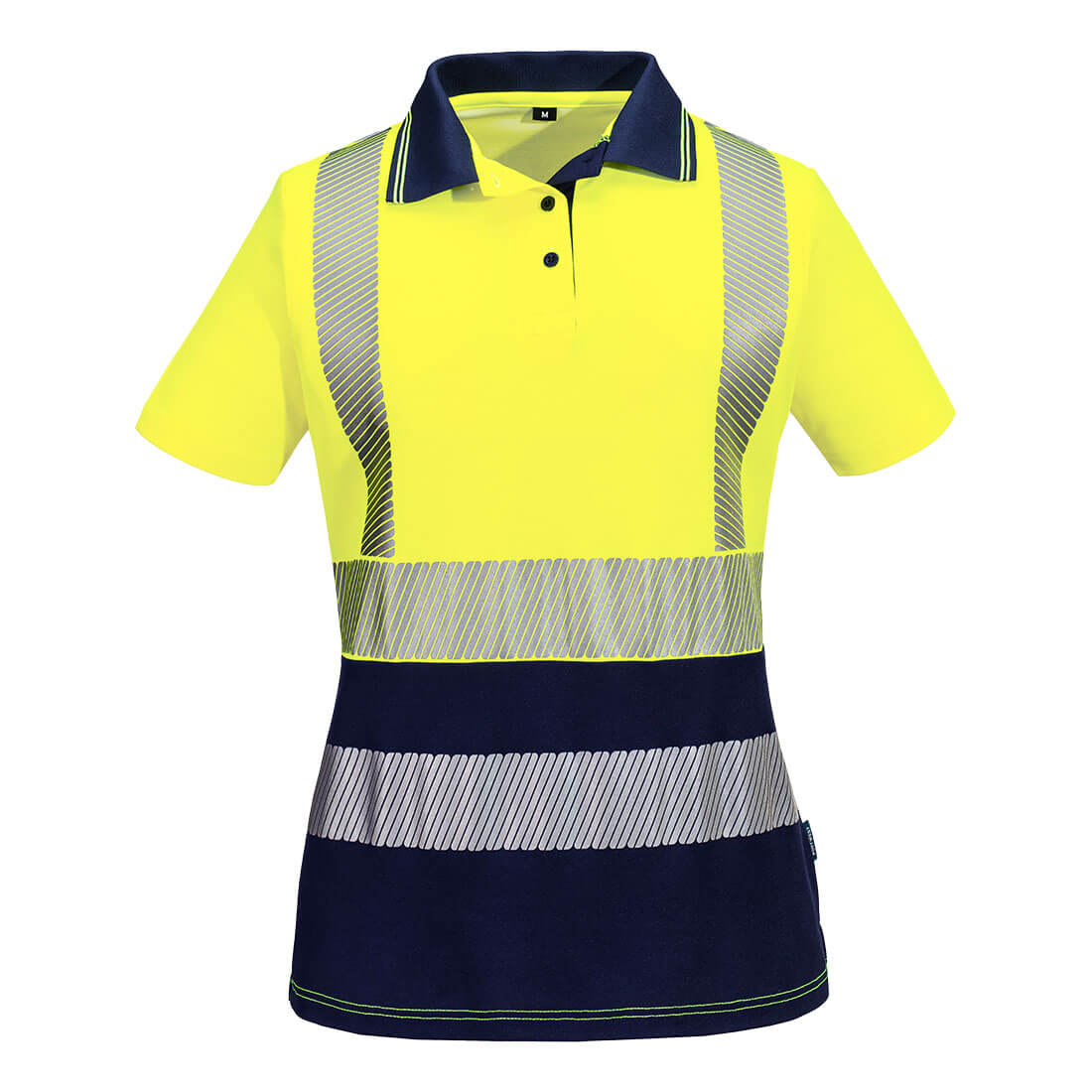 Hi-Vis Womens Cotton Comfort Contrast Polo Shirt S/S - ML210 - Portwest-1