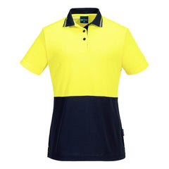 Hi-Vis Women's Cotton Comfort Contrast Class D Polo Shirt S/S - ML211 - Portwest-1