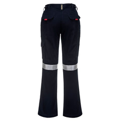 Portwest ML709 Women's Cargo Pants with Tape in Navy - back view