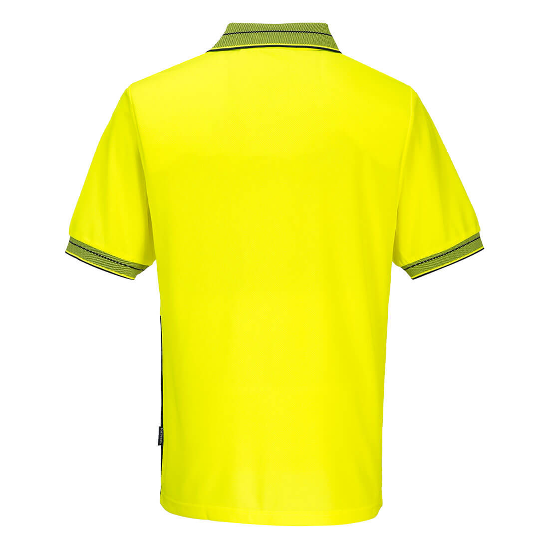 Portwest MP110 Hi-Vis Micro Mesh Polo Shirt S/S in Yellow/Navy - back view