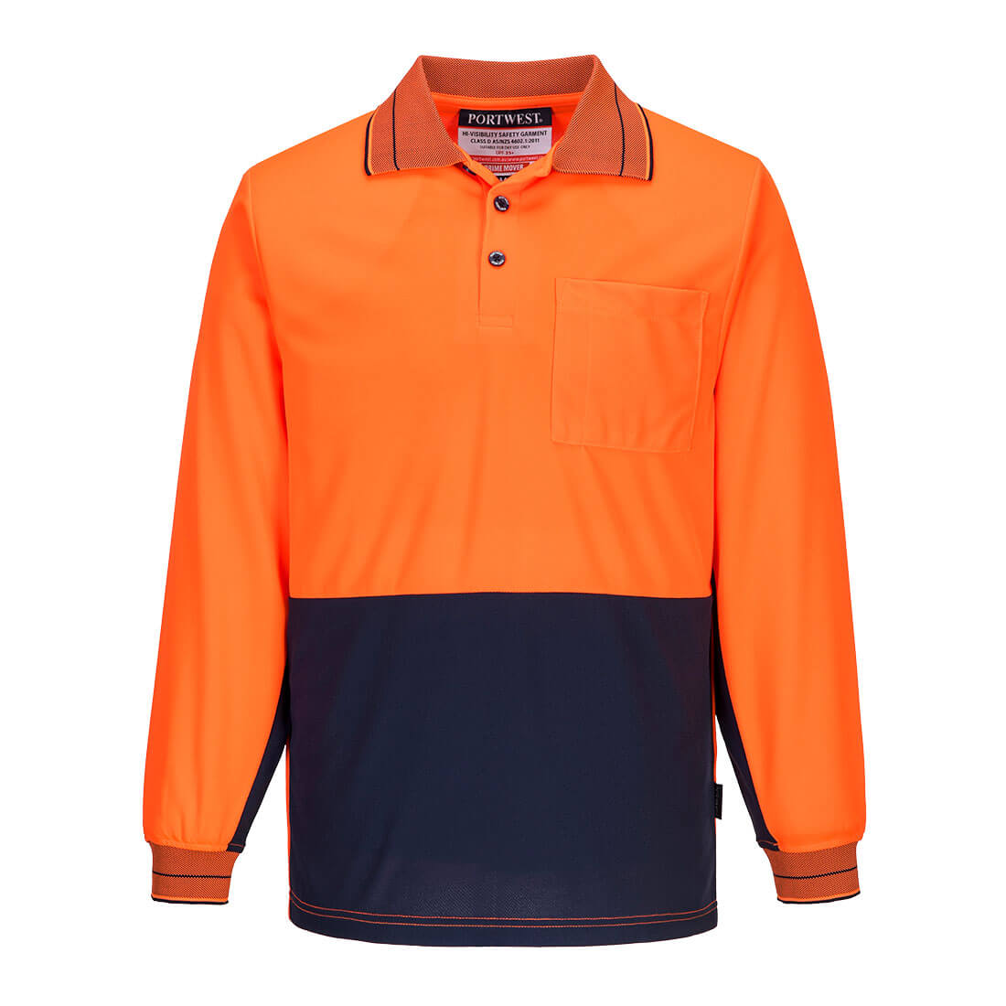 Hi-Vis Contrast Class D Polo Shirt L/S - MP113 - Portwest-0