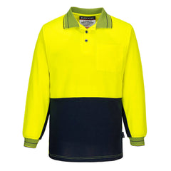 Hi-Vis Cotton Comfort Contrast Class D Polo Shirt L/S - MP213 - Portwest-1