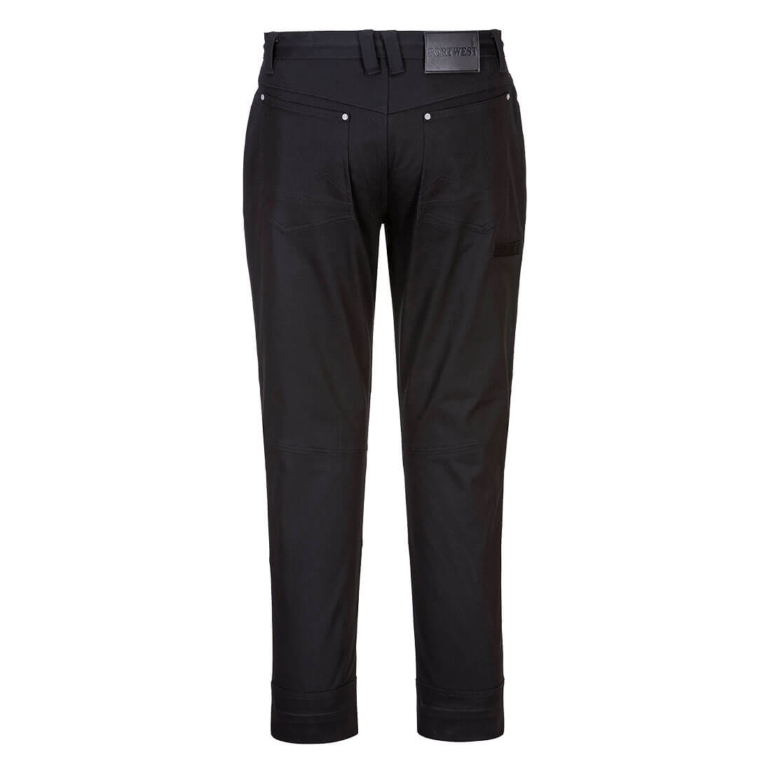KX3 Stretch Slim Fit Work Pants - MP708 - Portwest - Black (rear)