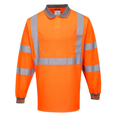 Hi-Vis X Back Polo Shirt L/S - MP713 - Portwest