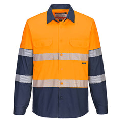 Hi-Vis Stretch Contrast Shirt L/S - MS105 - Portwest-0