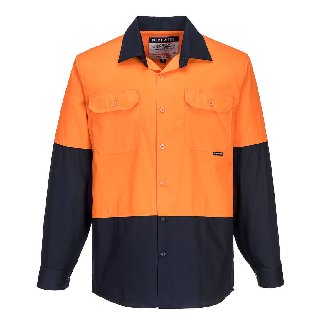 Canberra Hi-Vis Lightweight Contrast Class D Shirt L/S - MS801 - Portwest-0