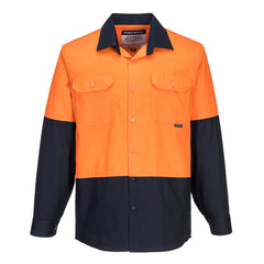 Canberra Hi-Vis Lightweight Contrast Class D Shirt L/S - MS801 - Portwest-0