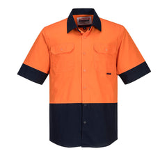 Canberra Hi-Vis Lightweight Contrast Class D Shirt S/S - MS802 - Portwest-0
