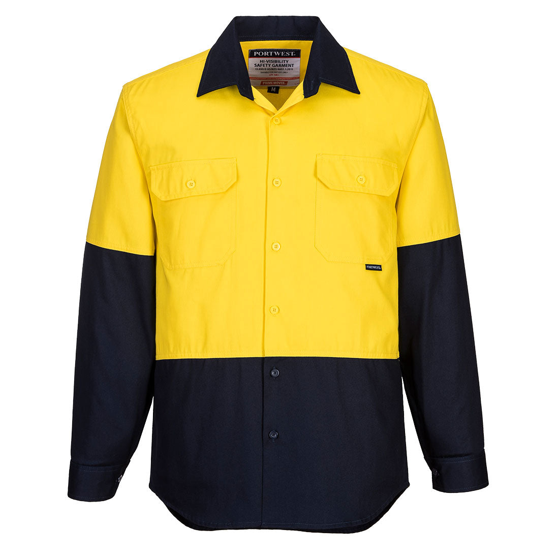 Canberra Hi-Vis Contrast Class D Shirt L/S - MS901 - Portwest-1