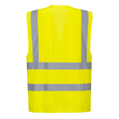 Portwest MV476 Hi-Vis Executive Vest in Yellow - back view