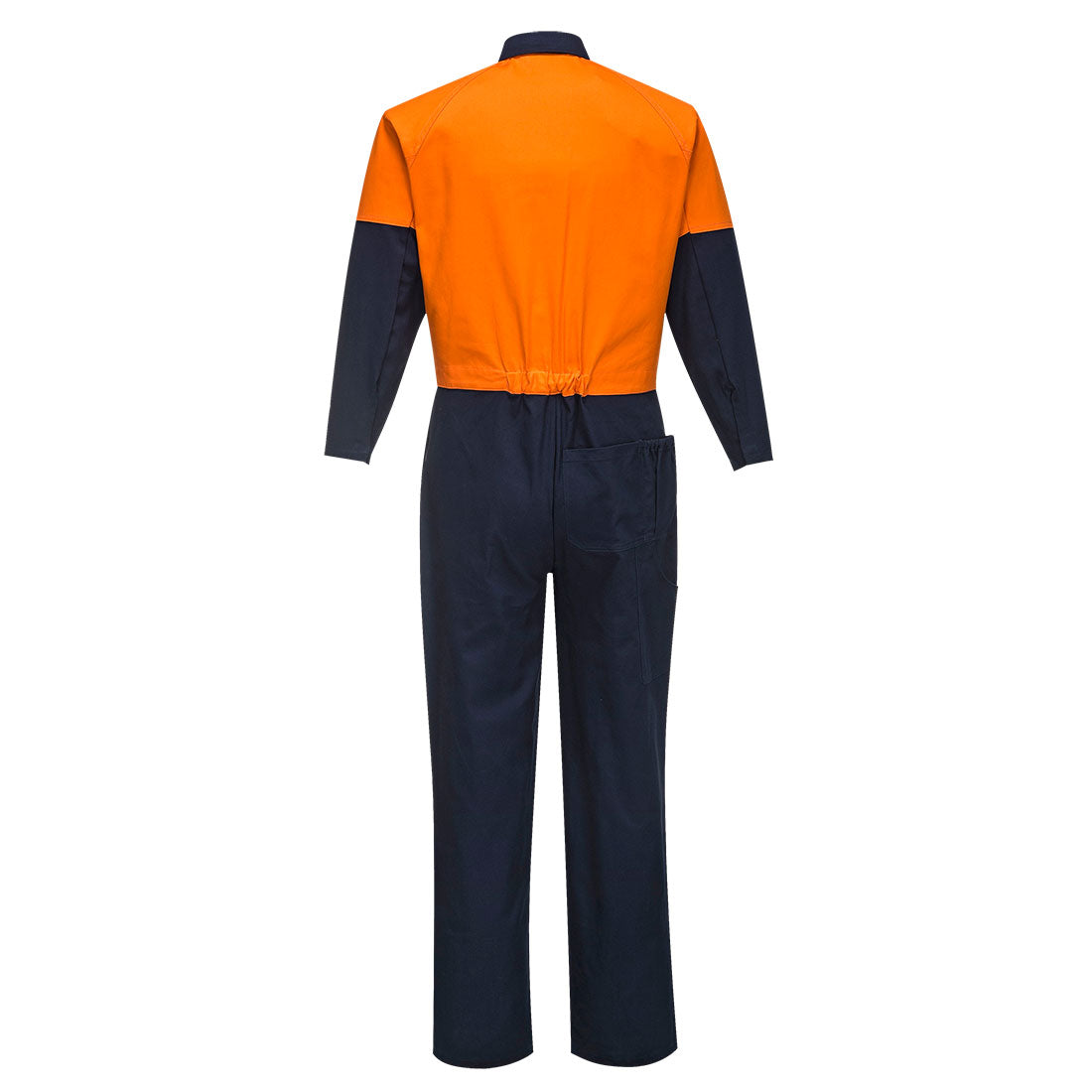 Portwest MW931 Hi-Vis Contrast Class D Coverall in Orange/Navy - back view