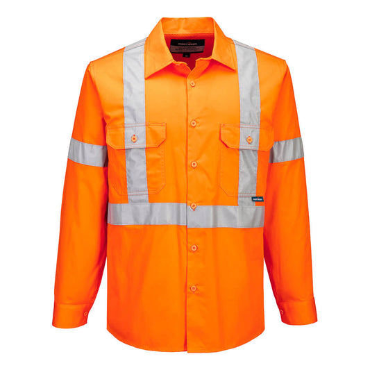 Hi-Vis Lightweight X Back Shirt L/S - MX301 - Portwest-0