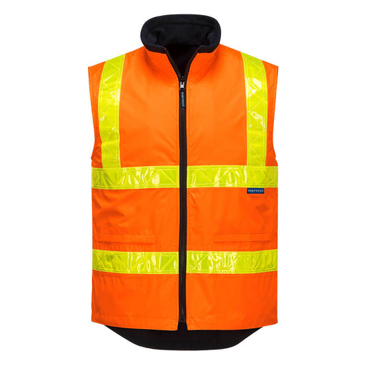 Hi-Vis Polar Fleece Lined Vic Roads Reversible Vest - MY214 - Portwest-0