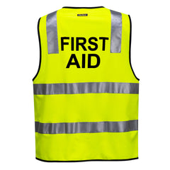 Hi-Vis Zipped First Aid Vest - MZ103 - Portwest-1