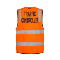 Hi-Vis Zipped Traffic Controller Vest - MZ105 - Portwest-0