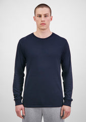 Basis Mens Long Sleeve Tee - X1002M in Navy - model