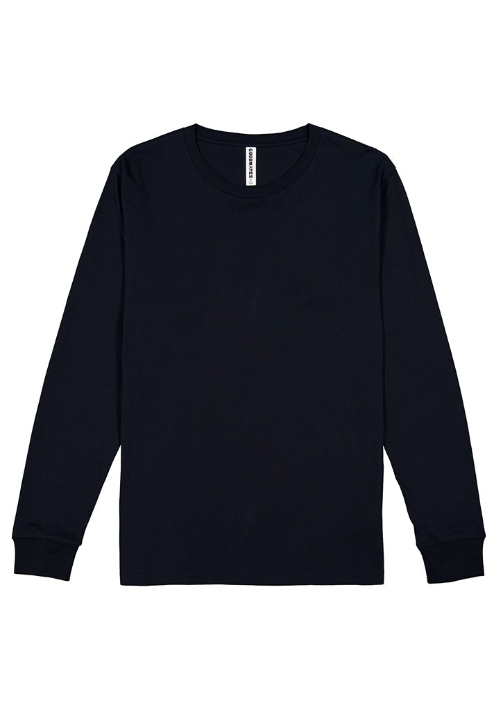 Basis Mens Long Sleeve Tee - X1002M in Navy