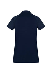 Biz Collection P011LS Byron Womens Short Sleeve Polo in Navy - back view